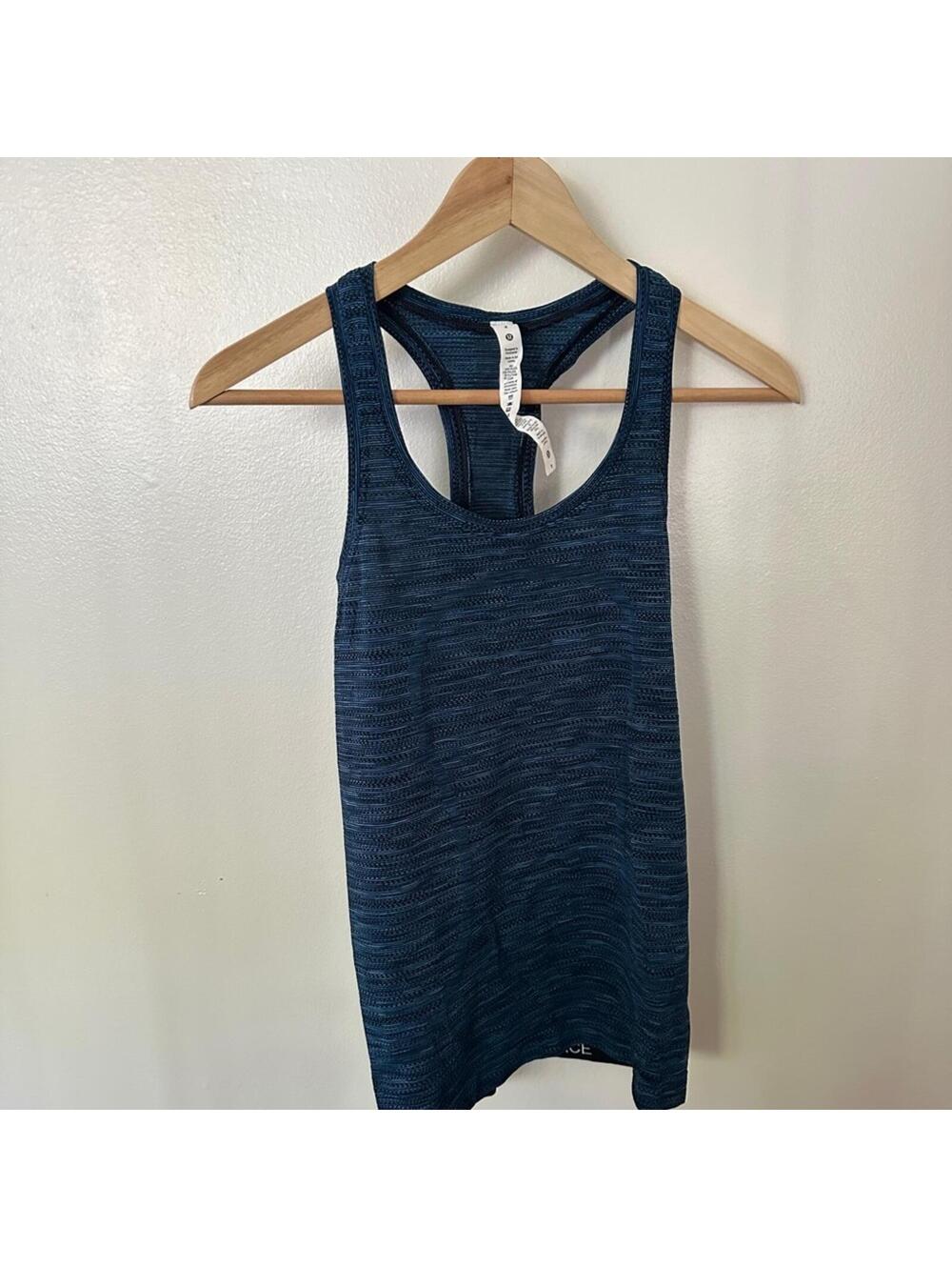 Lululemon Swiftly Tech Heathered Blue Tank